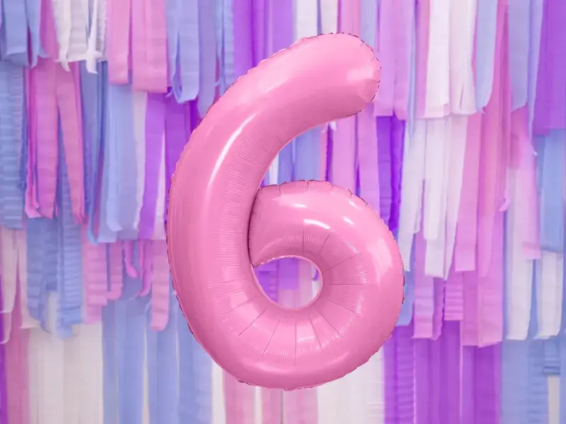 Ballon Aluminium Chiffre 6 Rose 86 cm – Ballon Mylar Anniversaire