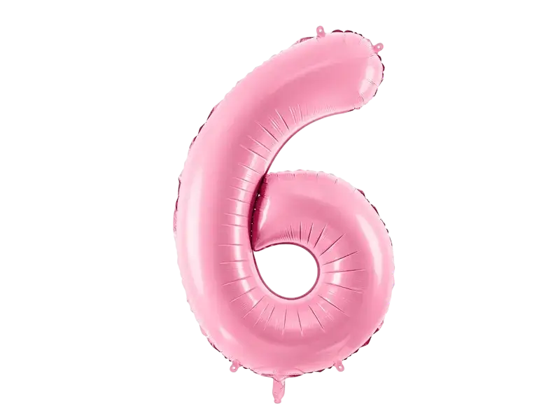 Ballon Aluminium Chiffre 6 Rose 86 cm – Ballon Mylar Anniversaire
