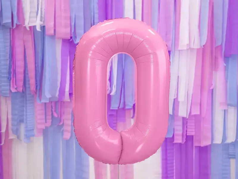 Ballon Aluminium Chiffre 0 Rose 86 cm – Ballon Mylar Anniversaire