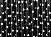 Pailles en papier noires à pois blancs – lot de 10 pailles jetables pour anniversaire et décoration de table