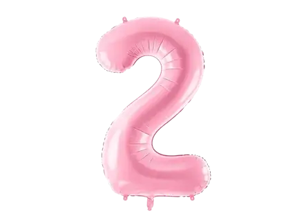 Ballon aluminium chiffre 2 rose pastel 86 cm – ballon géant anniversaire et décoration de fête