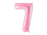 Ballon aluminium chiffre 7 rose pastel 86 cm – ballon géant anniversaire et décoration de fête
