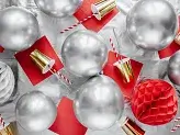 Ballons Glossy argent 30 cm – lot de 10 ballons métallisés pour anniversaire et décoration de fête