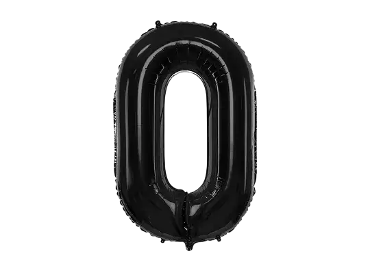 Ballon aluminium chiffre 0 noir 86 cm – ballon géant anniversaire et décoration de fête