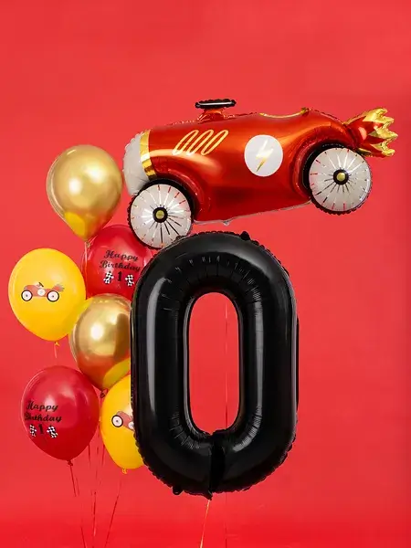 Ballon aluminium chiffre 0 noir 86 cm – ballon géant anniversaire et décoration de fête