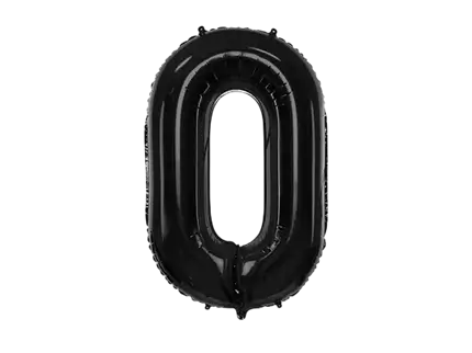 Ballon aluminium chiffre 0 noir 86 cm – ballon géant anniversaire et décoration de fête