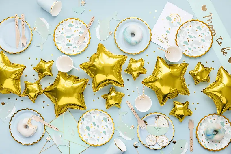 Assiettes d'anniversaire Baleines 18 cm – lot de 6 assiettes en papier pour fête enfant