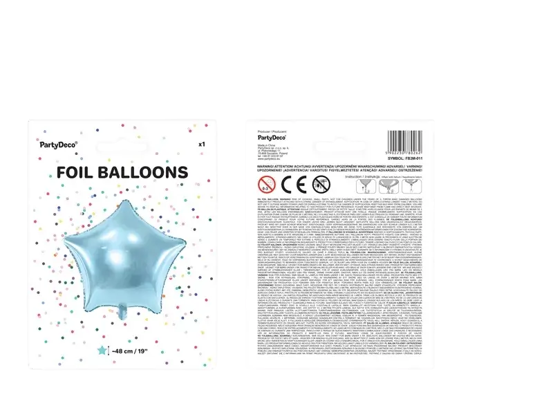 Ballon Mylar étoile bleu 48 cm – ballon métallisé pour anniversaire et décoration de fête