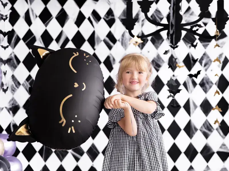 Ballon Mylar Chaton noir 48 x 36 cm – ballon décoratif chat pour anniversaire et fête à thème