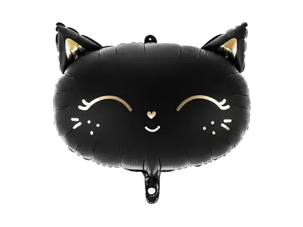 Ballon Mylar Chaton noir 48 x 36 cm – ballon décoratif chat pour anniversaire et fête à thème