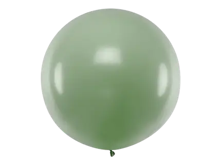 Ballon rond géant Pastel Rosemary Green 1 m – ballon XXL vert sauge pour mariage et décoration événementielle