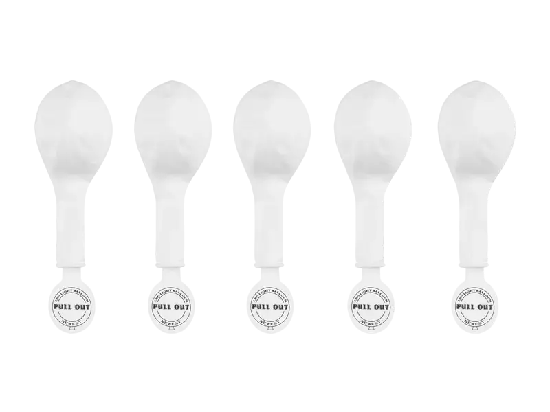 Ballons LED blancs 30 cm – lot de 5 ballons lumineux multicolores pour anniversaire et soirée
