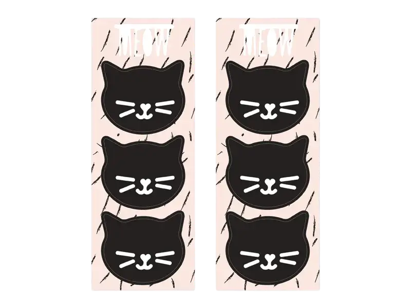 Sachets à friandises Chaton 8 x 18 x 6 cm – lot de 6 sacs cadeaux pour anniversaire enfant