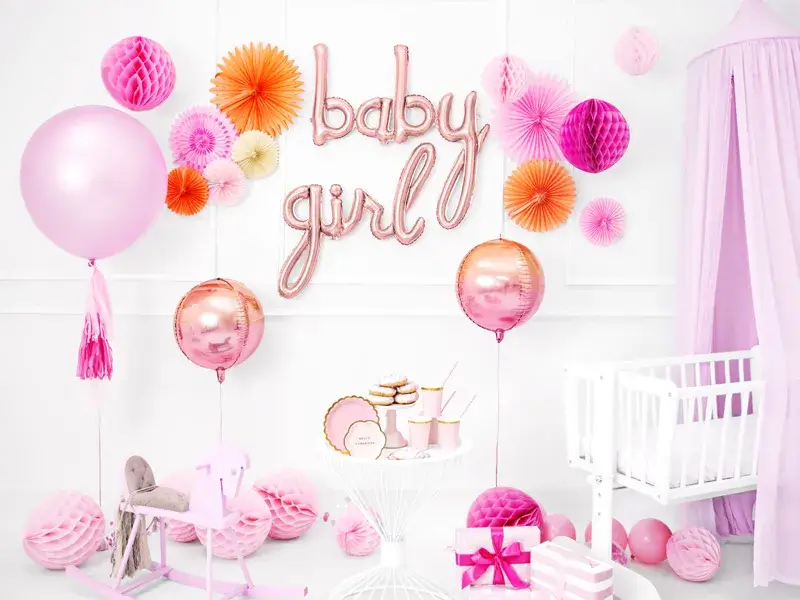 Boule en papier de soie rose clair 30 cm – décoration suspendue pour anniversaire, baby shower et mariage