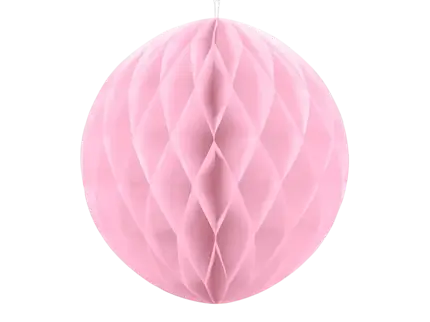 Boule en papier de soie rose clair 30 cm – décoration suspendue pour anniversaire, baby shower et mariage
