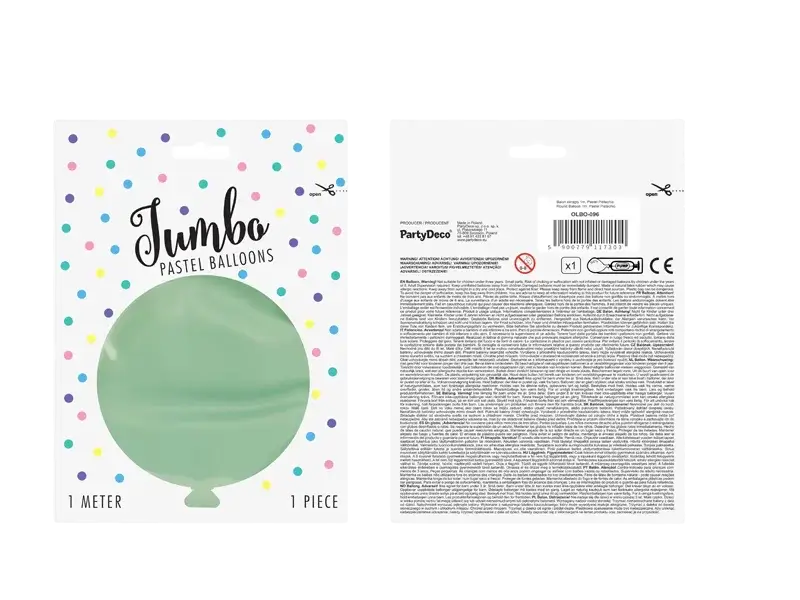 Ballon rond géant Pastel Pistachio 1 m – ballon XXL vert pistache pour décoration événementielle