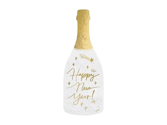 Serviettes de table Champagne 14,5 x 12 cm – lot de 20 serviettes en forme de coupe de champagne