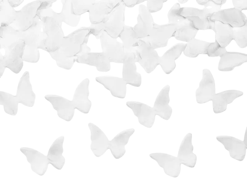 Tube à papillons blancs 20 cm – canon à papillons en papier pour mariage et cérémonie