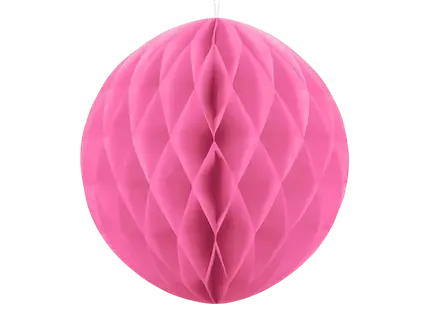 Boule nid d'abeille rose - 30 cm