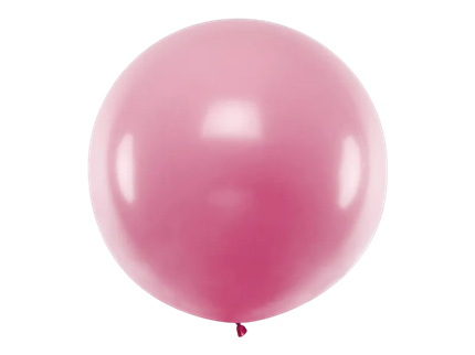 Ballon rond géant rose pâle métallisé 1 m – ballon XXL pour mariage, anniversaire et décoration élégante