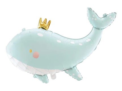 Ballon aluminium Baleine bleue 78 x 50 cm – ballon géant marin pour anniversaire et baby shower