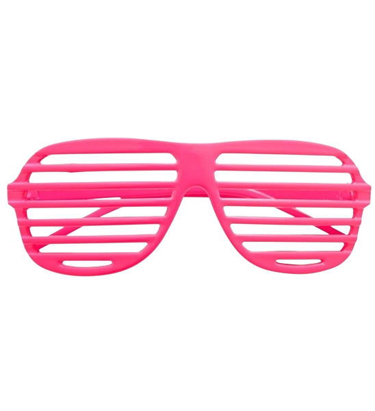 Lunettes à obturateur rose fluo – accessoire festif pour soirée fluo, festival et carnaval