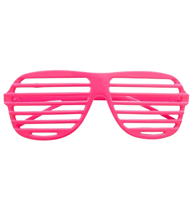 Lunettes à obturateur rose fluo – accessoire festif pour soirée fluo, festival et carnaval
