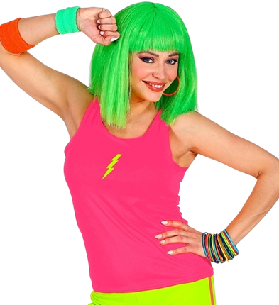 Maillot rose fluo – accessoire fluo pour soirée, festival et déguisement années 80