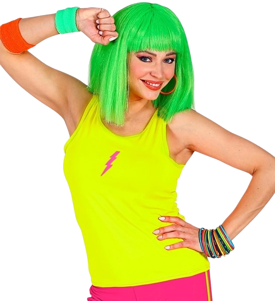 Maillot vert fluo – accessoire fluo pour soirée, festival et déguisement années 80