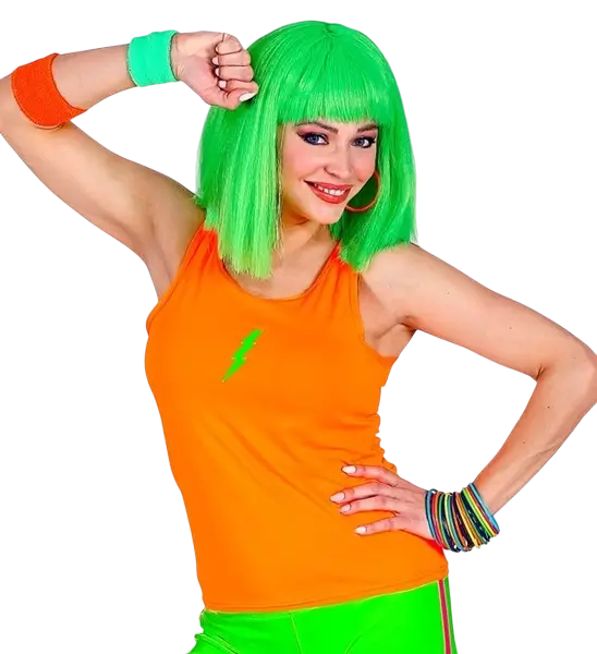 Maillot orange fluo – accessoire fluo pour soirée, festival et déguisement années 80