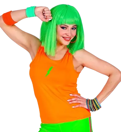 Maillot orange fluo – accessoire fluo pour soirée, festival et déguisement années 80