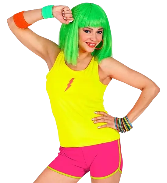 Short rose fluo pour adulte – shorty fluo pour soirée, festival et déguisement