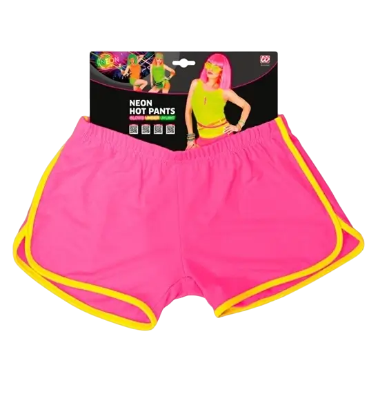 Short rose fluo pour adulte – shorty fluo pour soirée, festival et déguisement