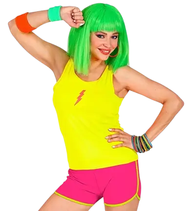 Short rose fluo pour adulte – shorty fluo pour soirée, festival et déguisement
