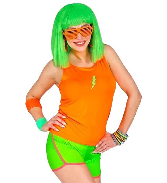 Short Vert Fluo Femme – Mini Short Néon Années 80