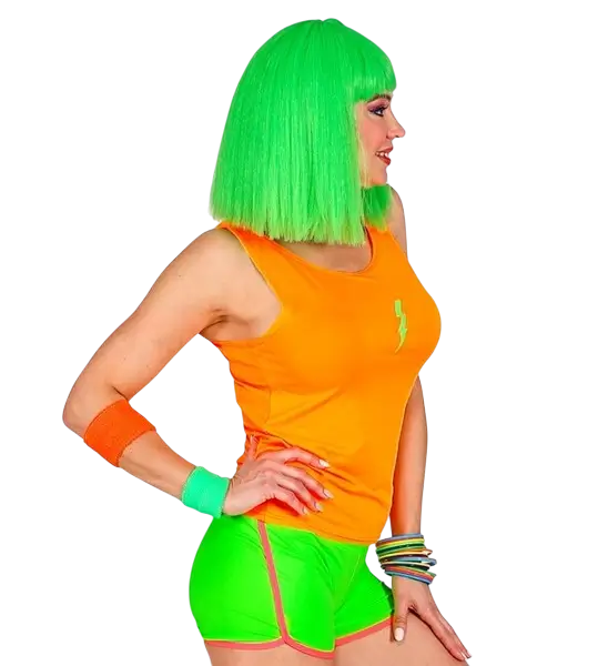 Short Vert Fluo Femme – Mini Short Néon Années 80