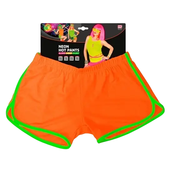 Caleçon orange fluo pour adulte – shorty fluo pour soirée, festival et déguisement