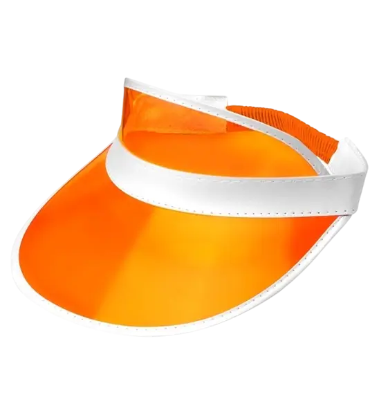 Visière orange années 80 pour adulte – accessoire rétro pour soirée fluo et festival
