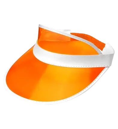 Visière orange années 80 pour adulte – accessoire rétro pour soirée fluo et festival
