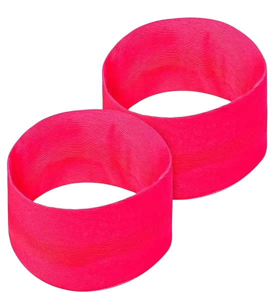 Paire de Poignets Rose Fluo – Bracelets Néon pour Soirée Années 80, Festival &amp; Déguisement