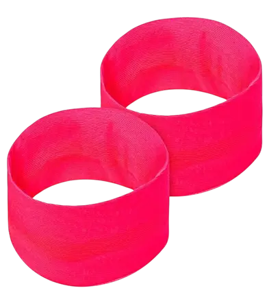 Paire de Poignets Rose Fluo – Bracelets Néon pour Soirée Années 80, Festival &amp; Déguisement