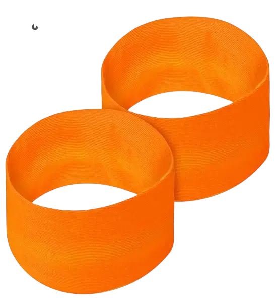 Paire de Poignets Orange Fluo – Bracelets Néon pour Soirée Années 80, Festival &amp; Déguisement