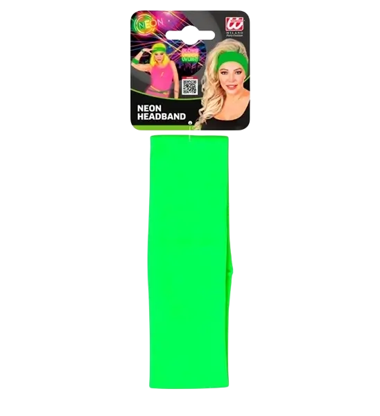 Bandeau vert fluo – accessoire sportif et festif pour soirée fluo, festival et années 80