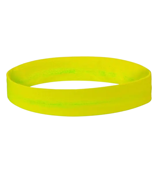 Bandeau jaune fluo – accessoire sportif et festif pour soirée fluo, festival et années 80