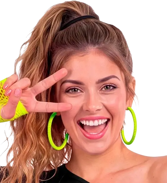 Boucles d'oreilles jaune néon – accessoire fluo pour soirée, festival et déguisement années 80