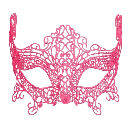 Loup Néon Rose en Dentelle – Masque Fluo pour Soirée, Festival &amp; Déguisement