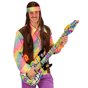 Guitare Gonflable Groovy 105 cm – Accessoire Hippie Années 70 &amp; Soirée