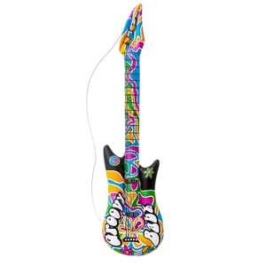 Guitare Gonflable Groovy 105 cm – Accessoire Hippie Années 70 &amp; Soirée