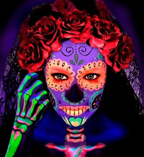 Rouge à Lèvres Fluorescent UV Rose – Maquillage Halloween Carnaval – 6 ml