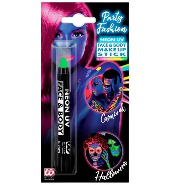 Rouge à Lèvres Fluorescent UV Vert – Maquillage Halloween Carnaval – 6 ml